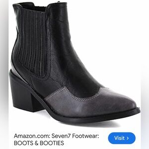 New Women’s Seven7 Black Tuxedo Boots sz 7